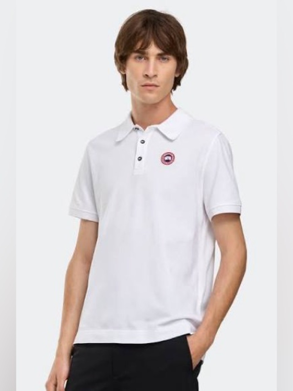 Canada Goose Beckley Polo Shirt White Men’s Size L NWT 100% Authentic